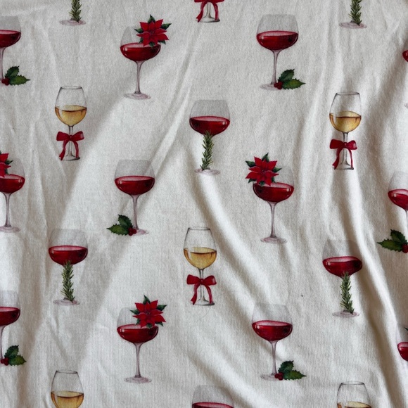 P.J. Salvage Wine Print Pajama Set - shorts + long sleeve top - Picture 7 of 7